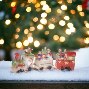 Treno di natale ceramica - Pezzi 1 - ROSSO - Bianchi Dino SpA