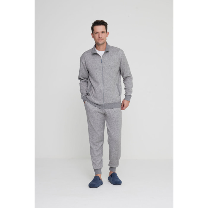 Completo loungewear uomo spider in maglina con zip Noidinotte