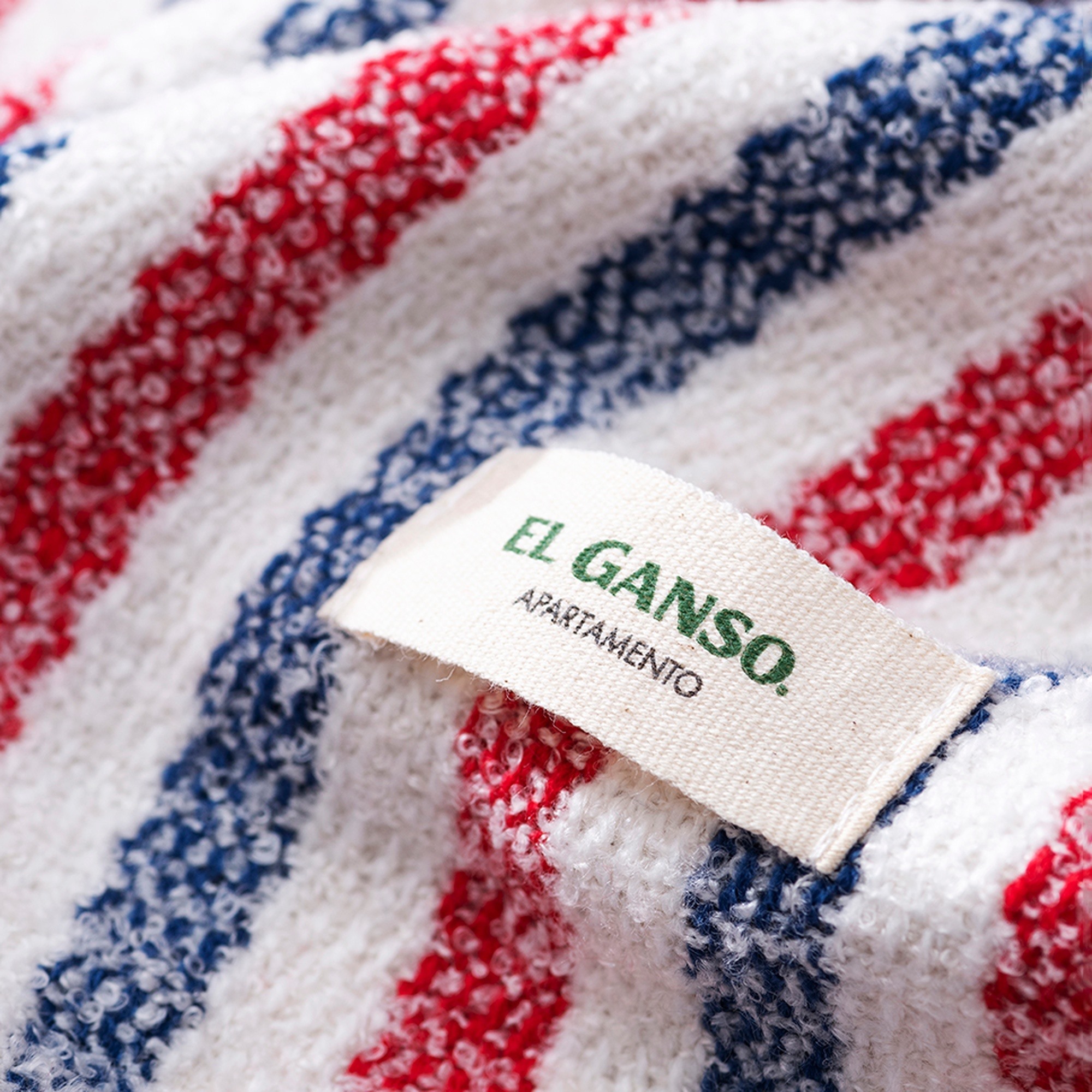 Manta de punto 140x190cm acrílico 340gr en hilo teñido cuadros el ganso