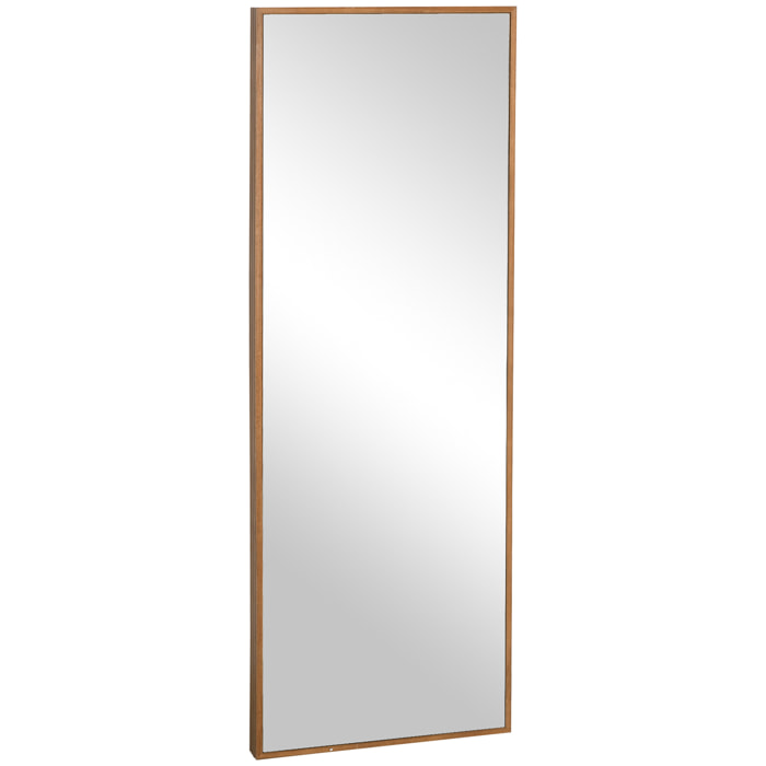 Espejo de Pared Cuerpo Entero 125x45 cm Espejo Rectangular Grande de Madera Estilo Moderno Decorativo para Salón Dormitorio Entrada Natural