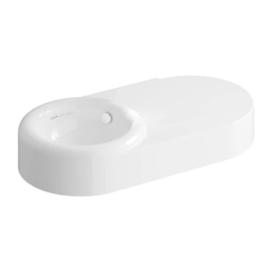 Lavabo VITRA Liquid 80 cm sans trou et avec trop-plein