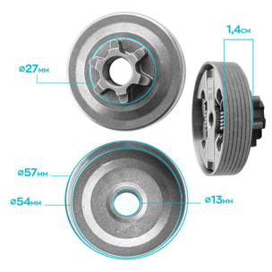 Kit Frizione Completo Per Motosega 25Cc - Frizione + Campana Frizione Ricambio Compatibile Frizione+Tamburo Frizione Per Motoseghe 25Cc