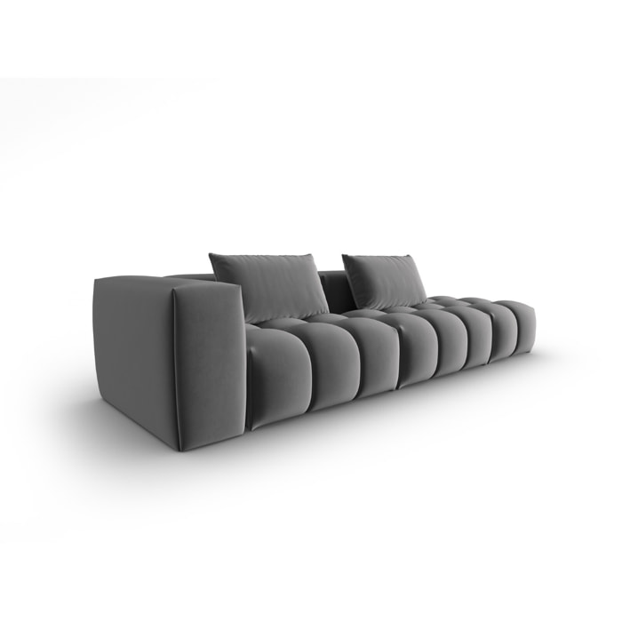 Canapé modulable droit "Lorella" 3 places en velours ciment
