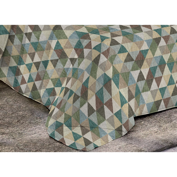 Trapunta Invernale 300gr Made in Italy Piumone Clado Linea Diadema Disegno Rombi Verde