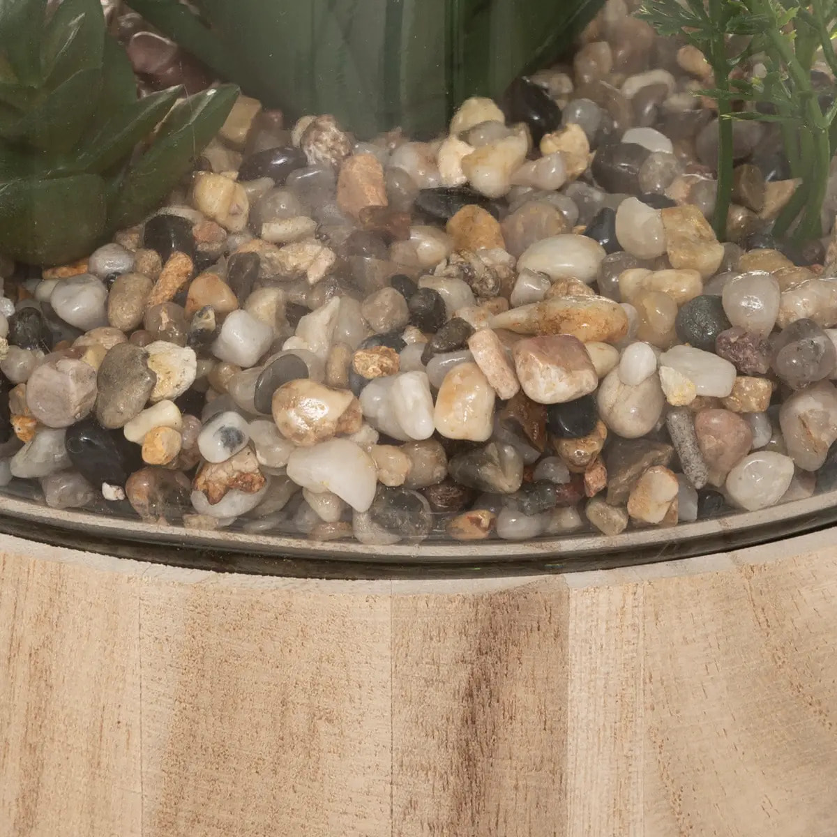 Plante artificielle terrarium pot verre H17,5cm