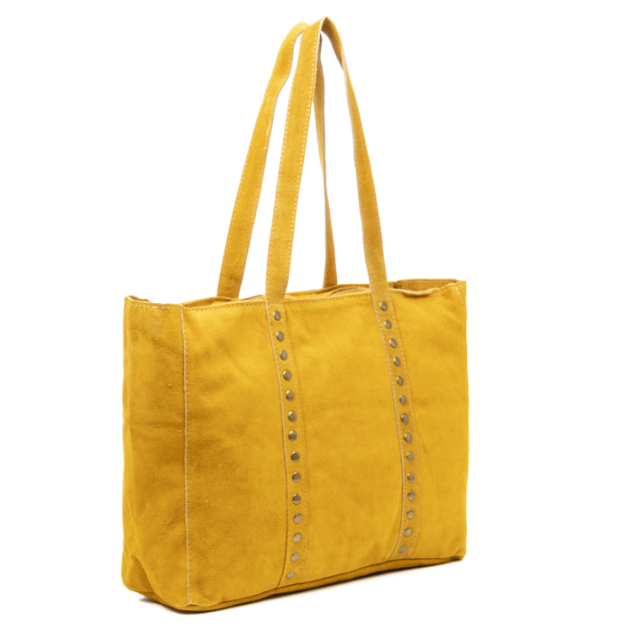 Alonte bolso de hombro mujer. Piel auténtica Gamuza.