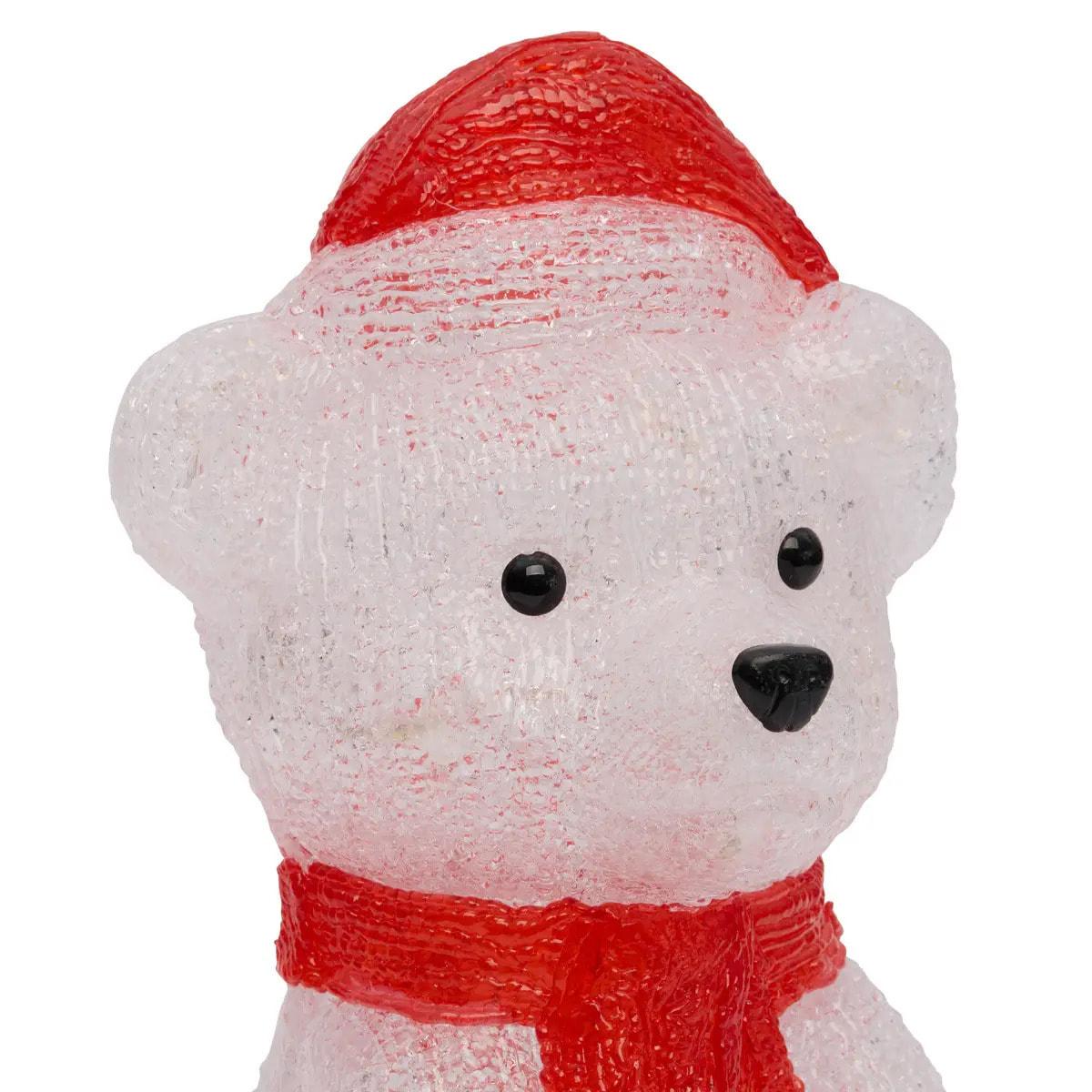 Ourson lumineux d'extérieur clignotant 25 LED H. 27 cm solaire