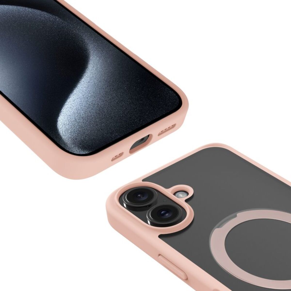 Coque ADEQWAT iPhone 16 magnétique Stand - Rose