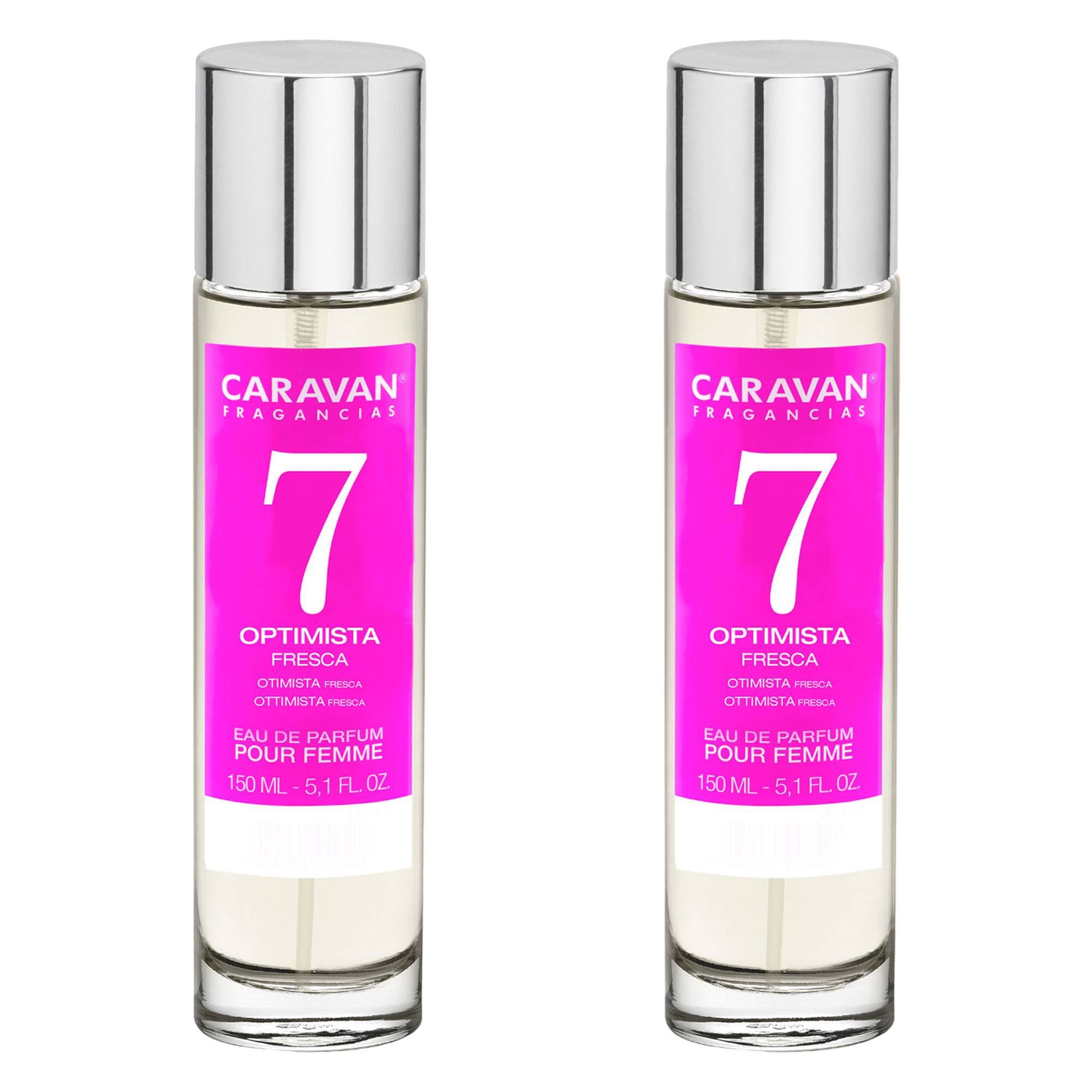 Caravan fragancias - caja de regalo con 2 perfumes nº7 de 150 ml, para mujer