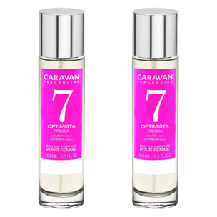 Caravan fragancias - caja de regalo con 2 perfumes nº7 de 150 ml, para mujer