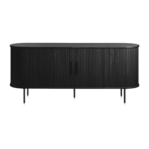 Buffet bois noir alba 180x45cm