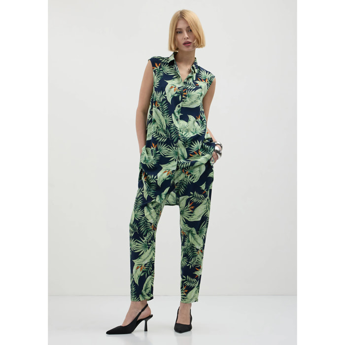 Pantalone lungo a fantasia