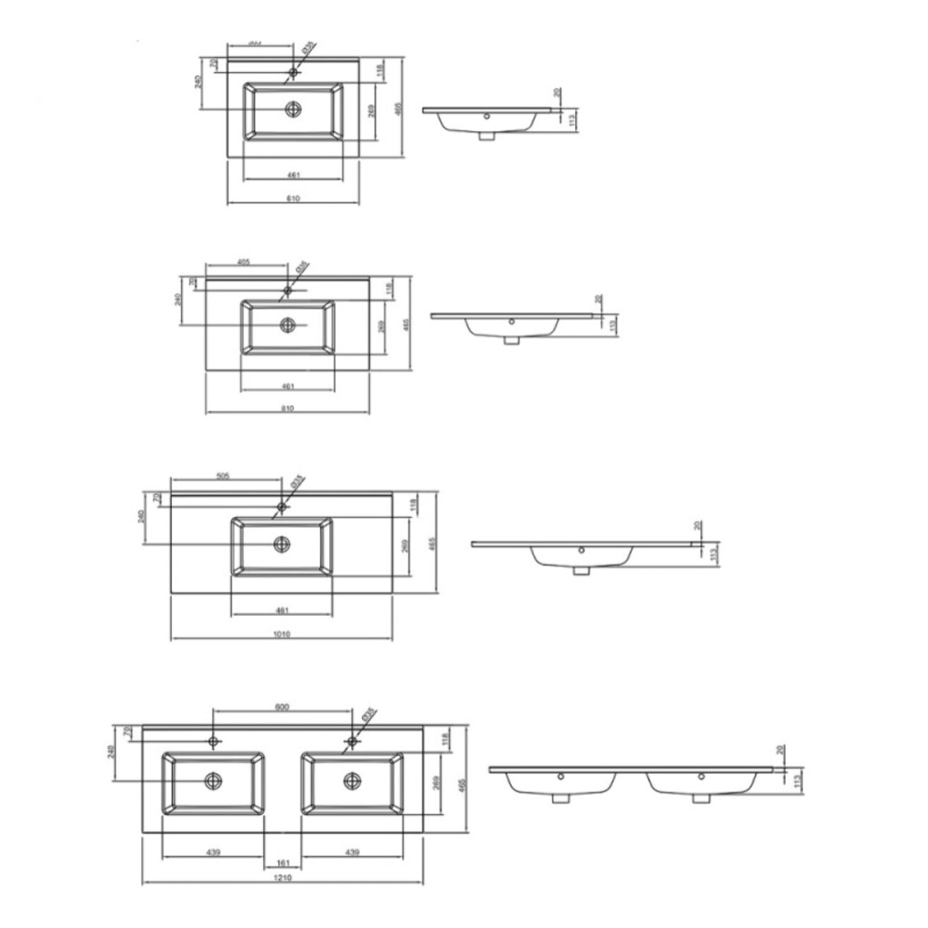 Meuble vasque Tolbiac blanc + miroir led