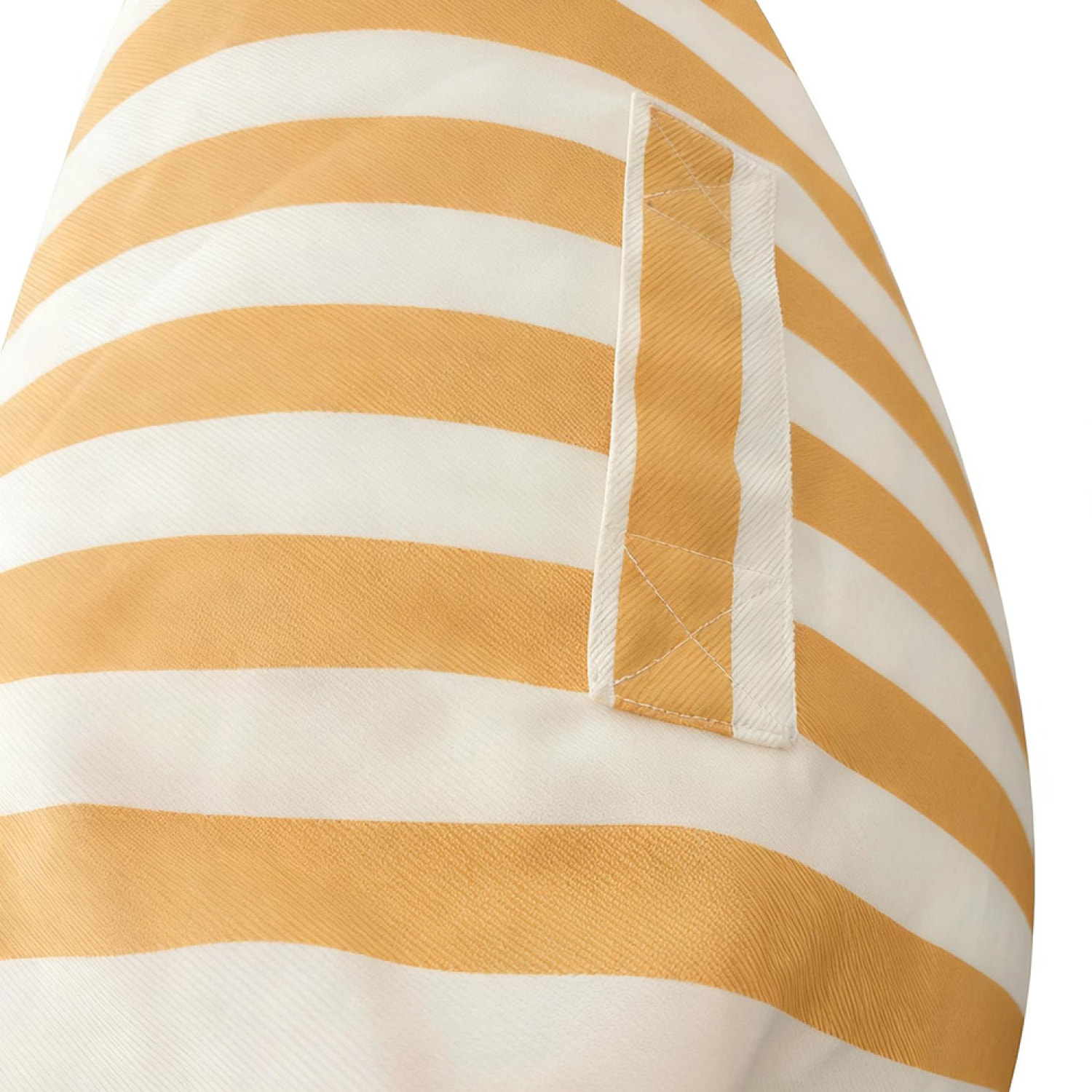 BOLOGNE Ensemble de poufs d’extérieur rayés jaune déperlant