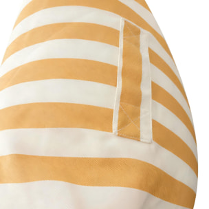 BOLOGNE Ensemble de poufs d’extérieur rayés jaune déperlant