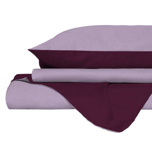 PARURE COPRIPIUMINO NATURAL COLOR PIAZZA E MEZZA - 100% COTONE MADE IN ITALY