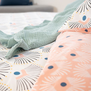 Parure Housse De Couette 3pcs 100% Coton Bio 57 Fils Mille