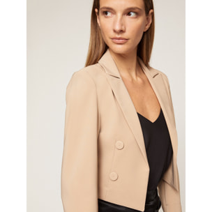 Motivi - Chaqueta spencer con magas a tres cuartos - Beige