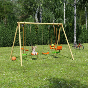 Portique bois 2,30 m Artix HALI - 6 enfants