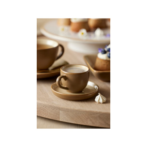 Ensemble tasse espresso 7cl et sous-tasse Wood