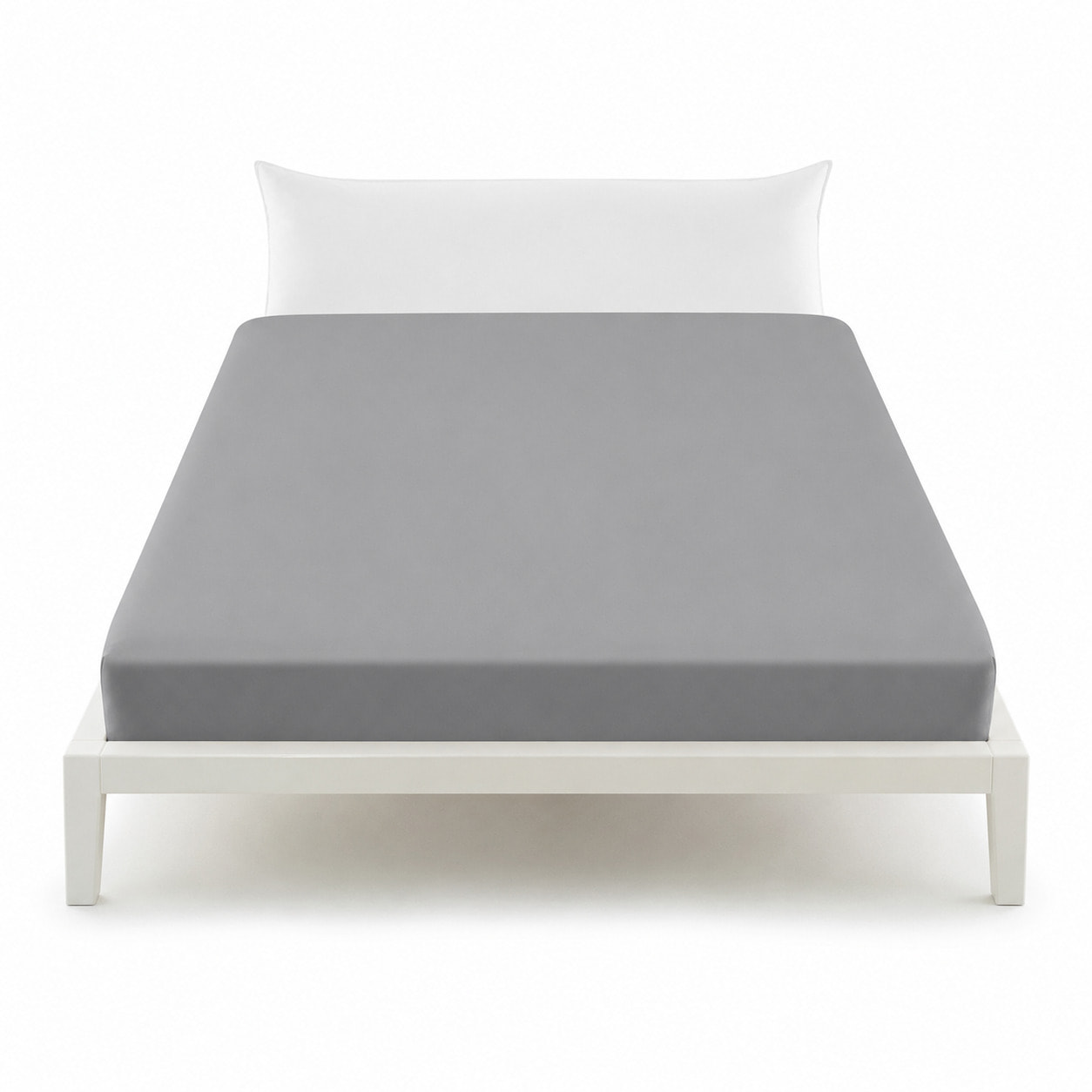 BASSETTI Lenzuolo con Angoli 100% Cotone_ Singolo_Fumo