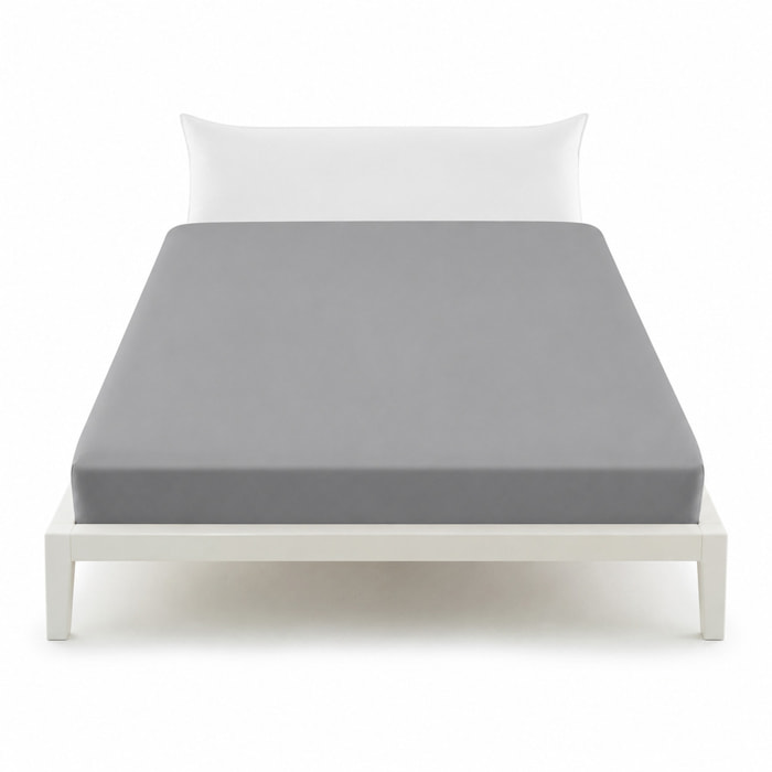 BASSETTI Lenzuolo con Angoli 100% Cotone_ Singolo_Fumo
