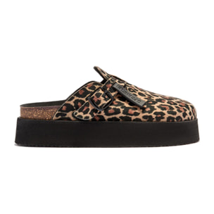 Zuecos de Mujer con Plataforma en Leopardo Vibe Clog