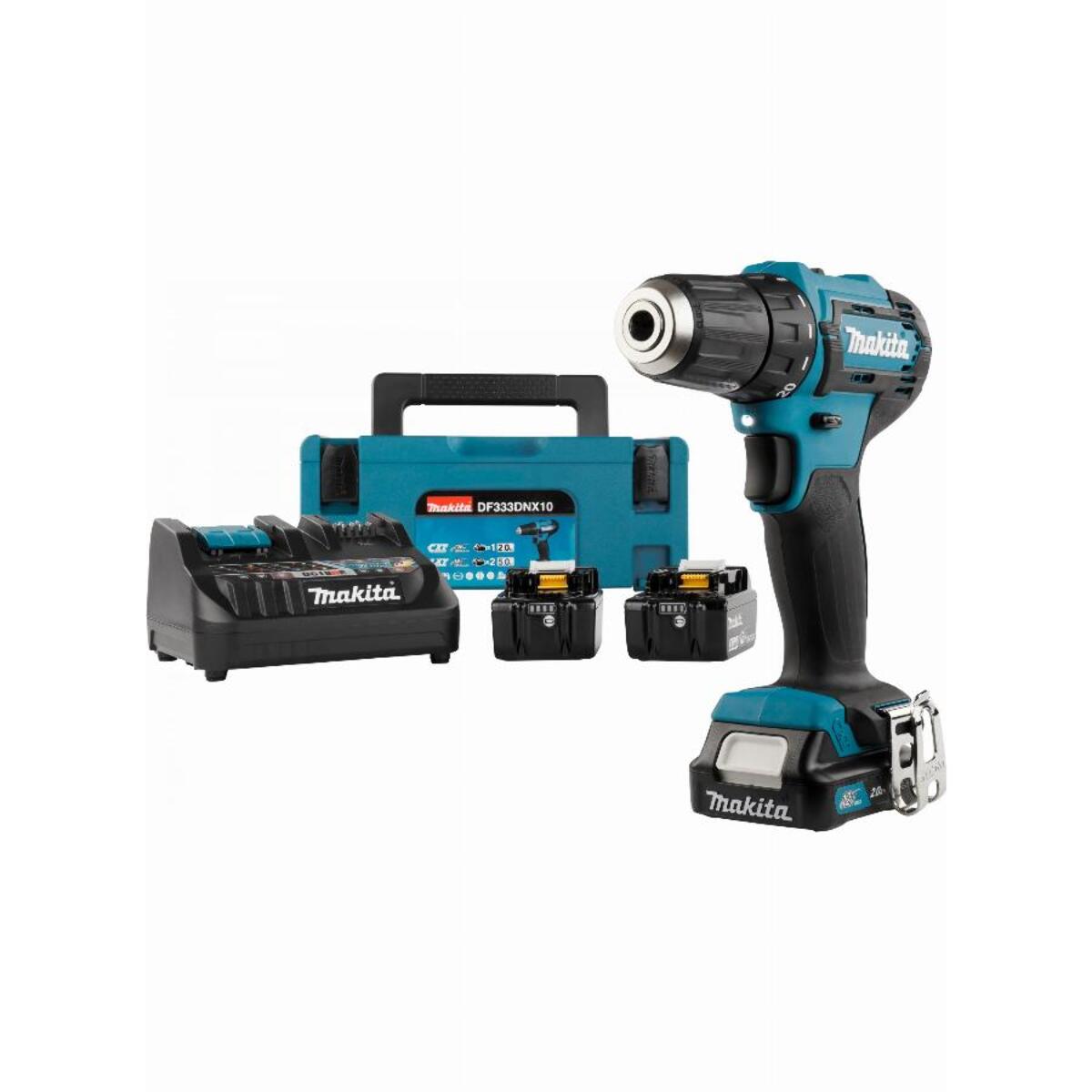 Taladro atornillador de 12 V CXT Li-Ion 2 Ah Ø 10 mm (3 baterías) MAKITA - DF333DNX10