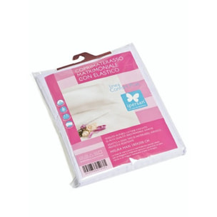 Coprimaterasso fasciato con elastico IPERSAN Puro Cotone Bianco