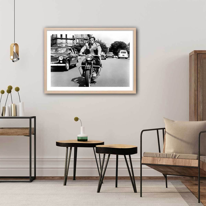 Affiche film Belmondo L'Homme de Rio 1964 Affiche + cadre en bois - Chêne