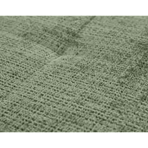 Rune - canapé panoramique d'angle droit 7 places en velours texturé - Vert sauge