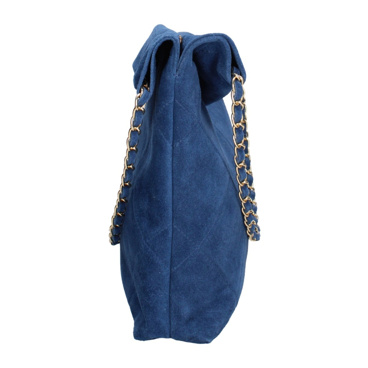 Borsa a spalla da donna Made in Italy - Modello Celeste Elite - Pelle scamosciata - 32.0 x 34.0 x 6.0 cm