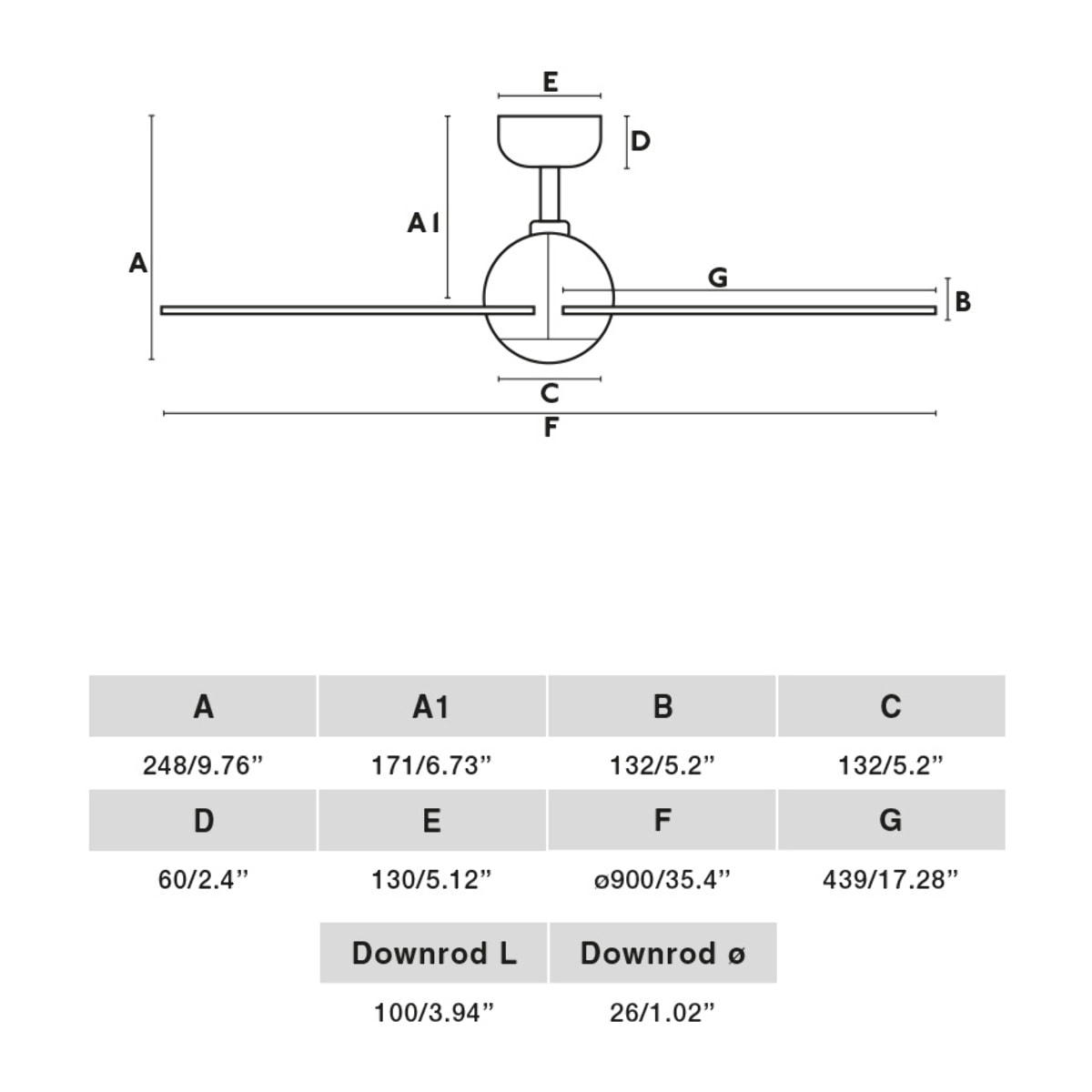 SFERA S Ventilatore nero DC