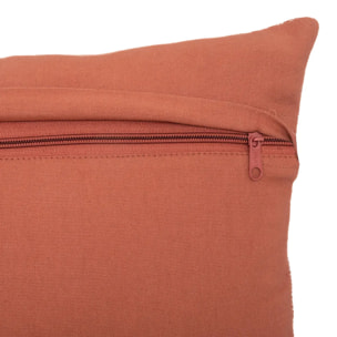 Coussin imprimé "Otto" - coton - rose terracotta - 38x38 cm