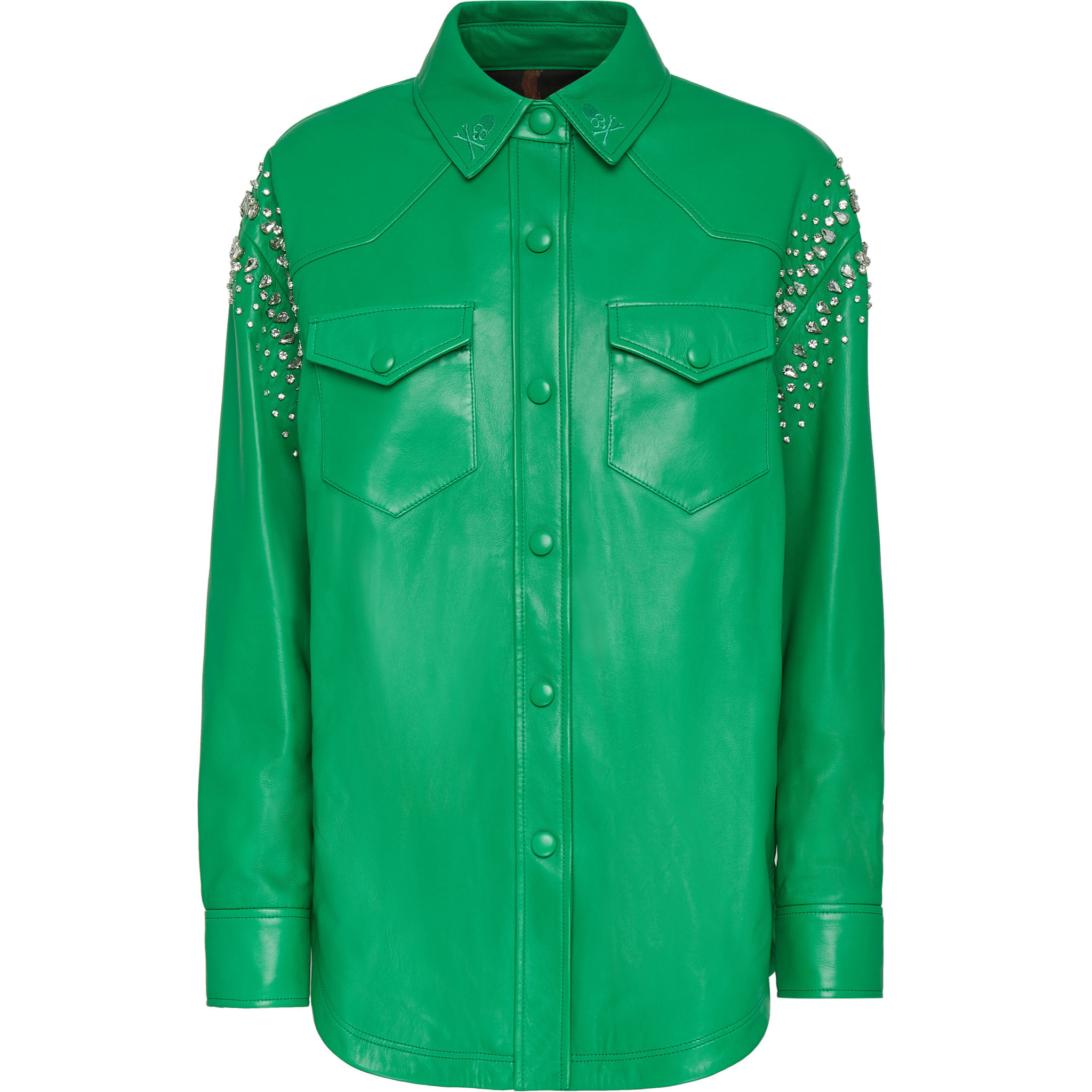 PHILIPP PLEIN Camisa de cuero