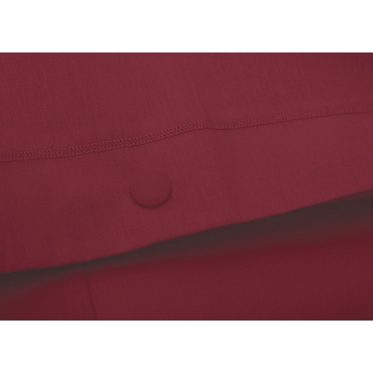 Completo Lenzuola 100% Cotone Tinta Unita Bordeaux