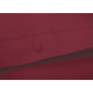 Completo Lenzuola 100% Cotone Tinta Unita Bordeaux