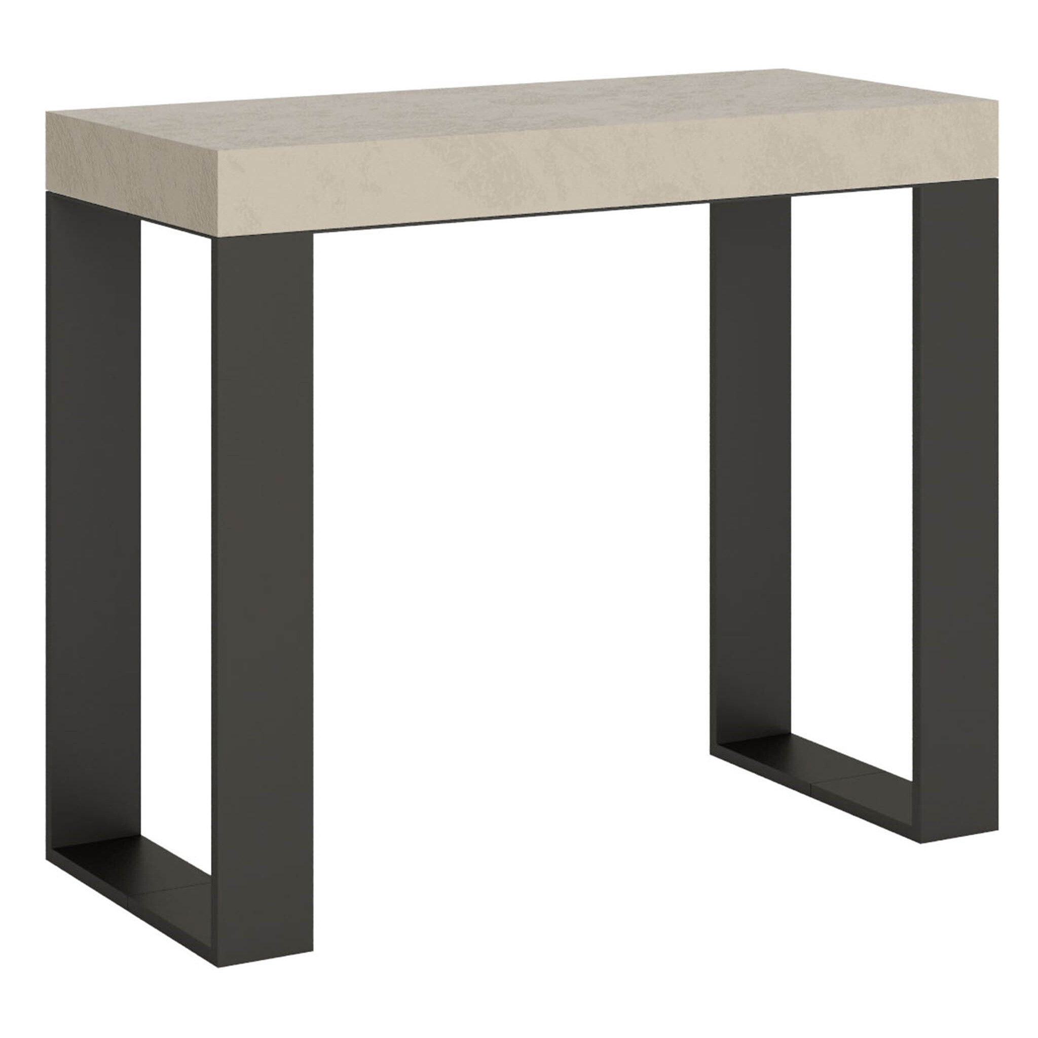 Console extensible 90x40/196 cm Tecno Small Cachemire cadre Anthracite