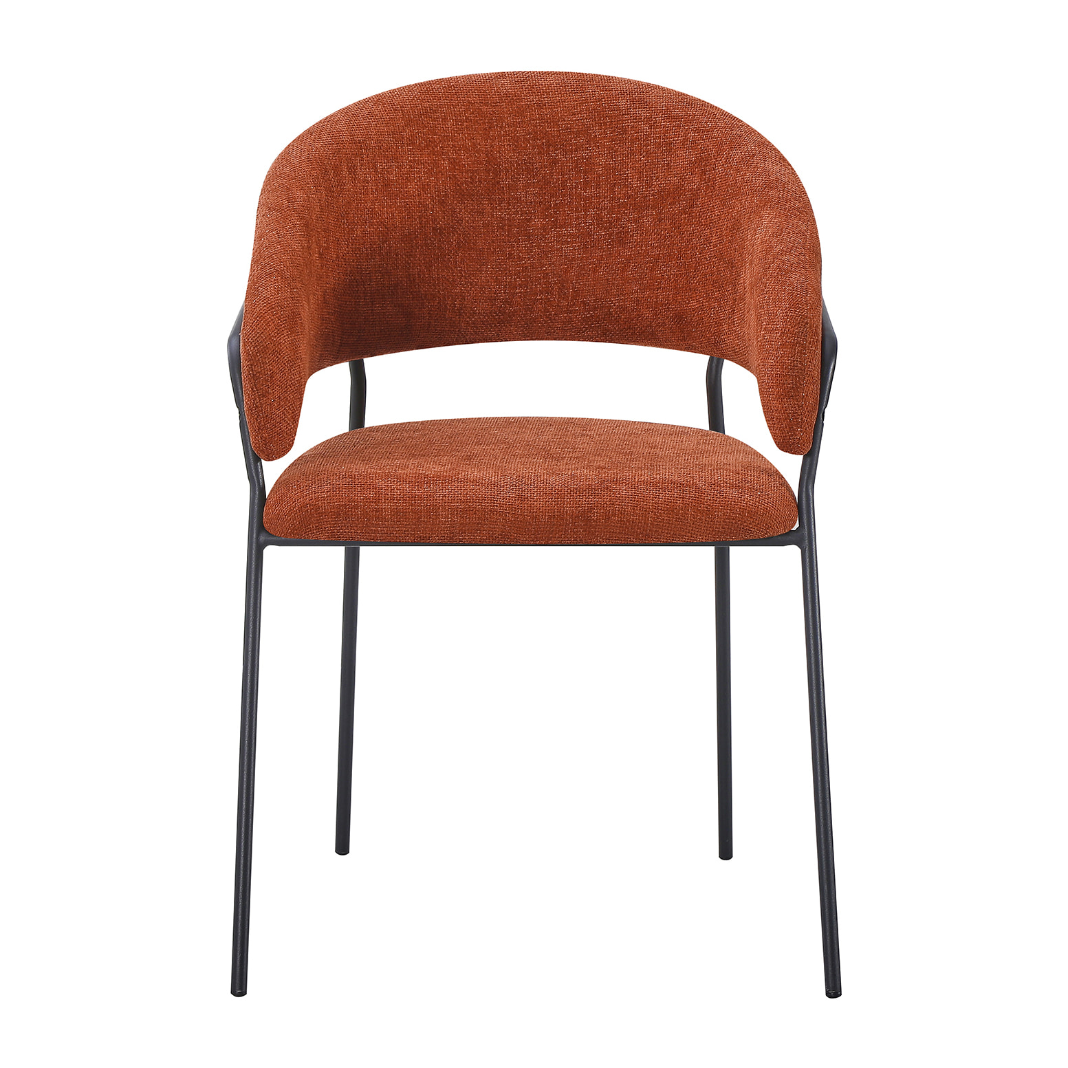 Set Da 4, Poltrona Artemisia Tess. Ruggine/Gambe Nere