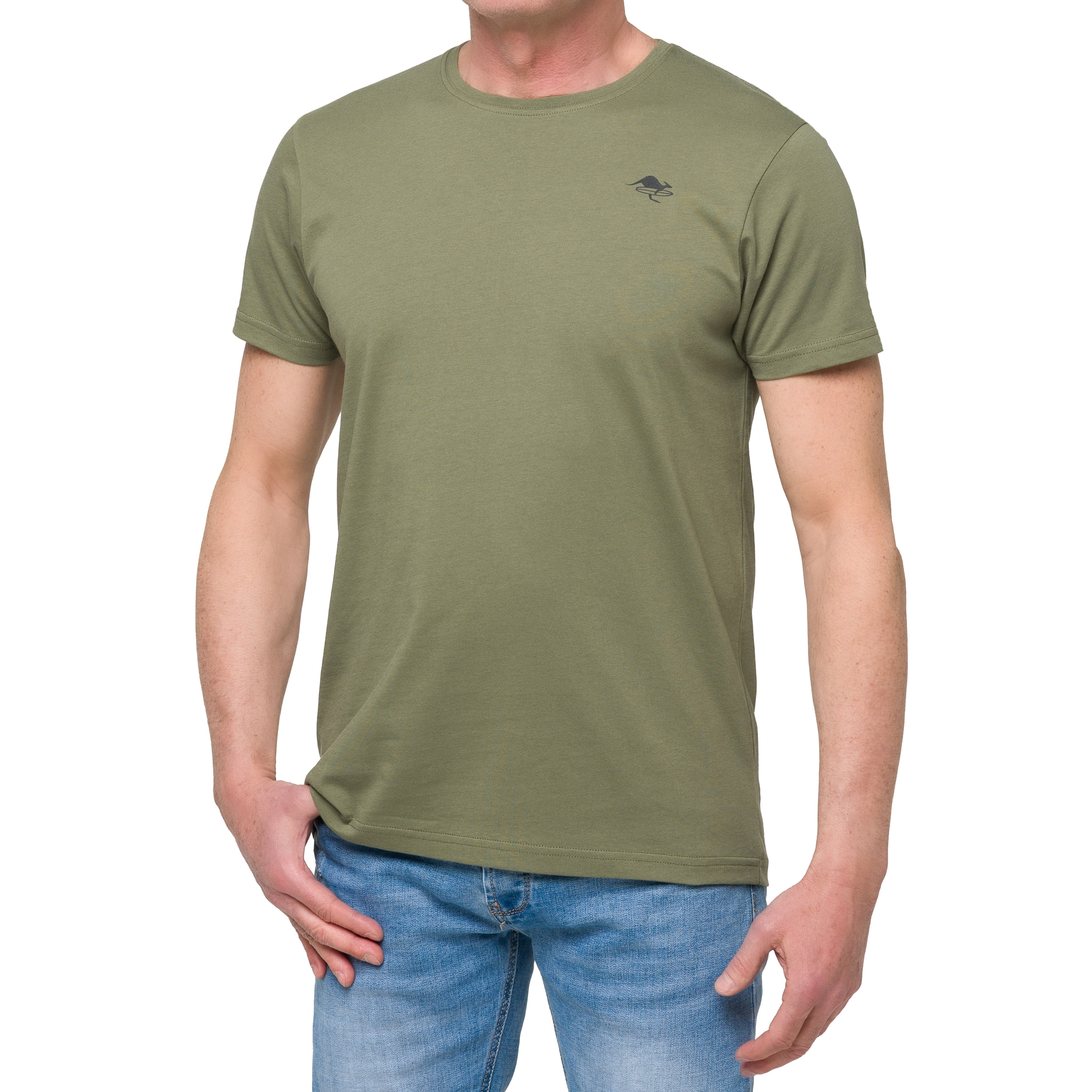 T-shirt LIZARD 100% cotone verde militare