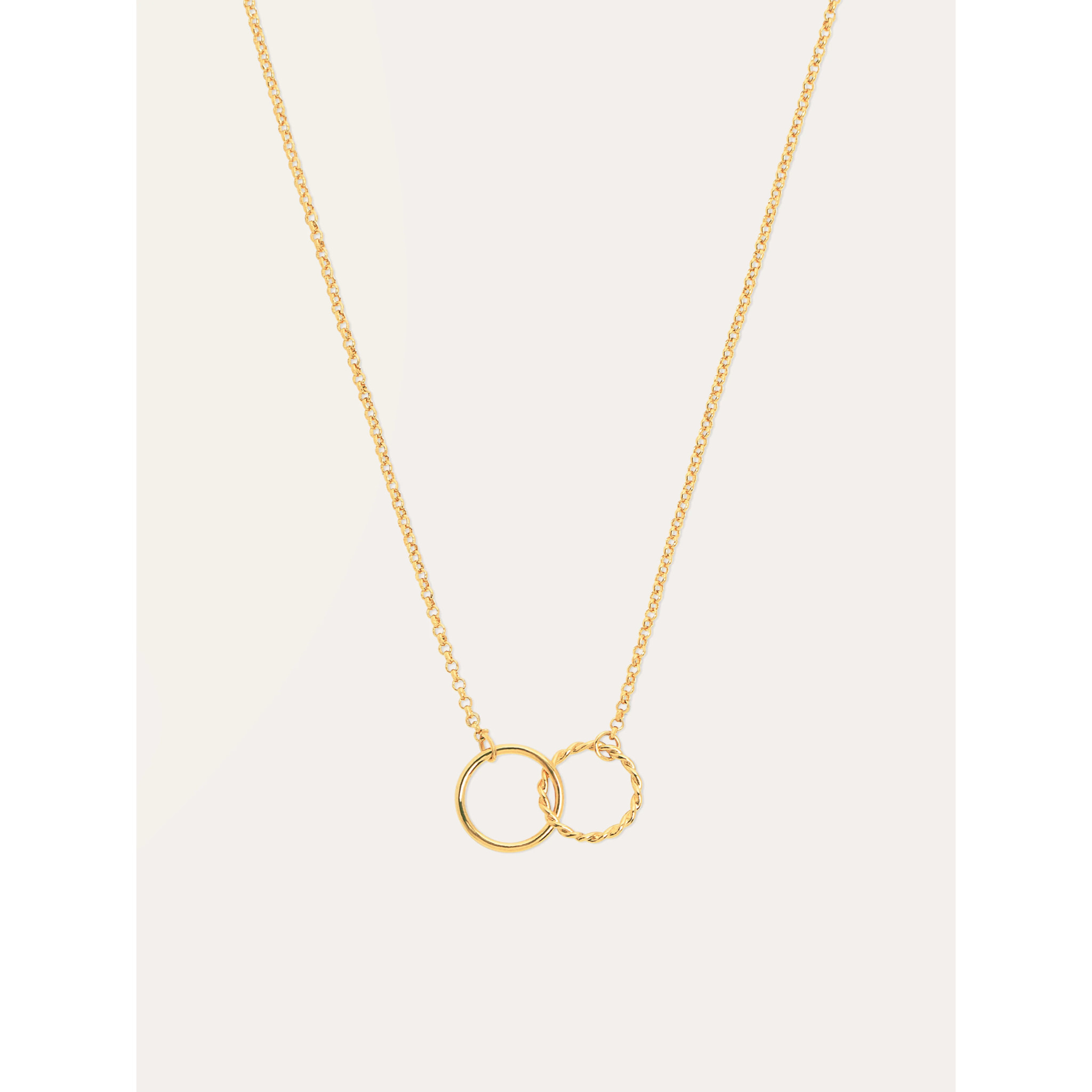 Collar Circles Twist Baño Oro