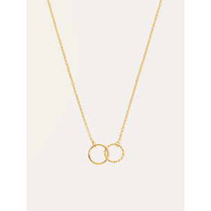 Collar Circles Twist Baño Oro