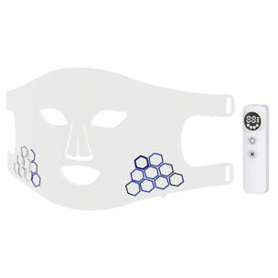 Máscara facial de tratamiento de luz LED con 4 colores.