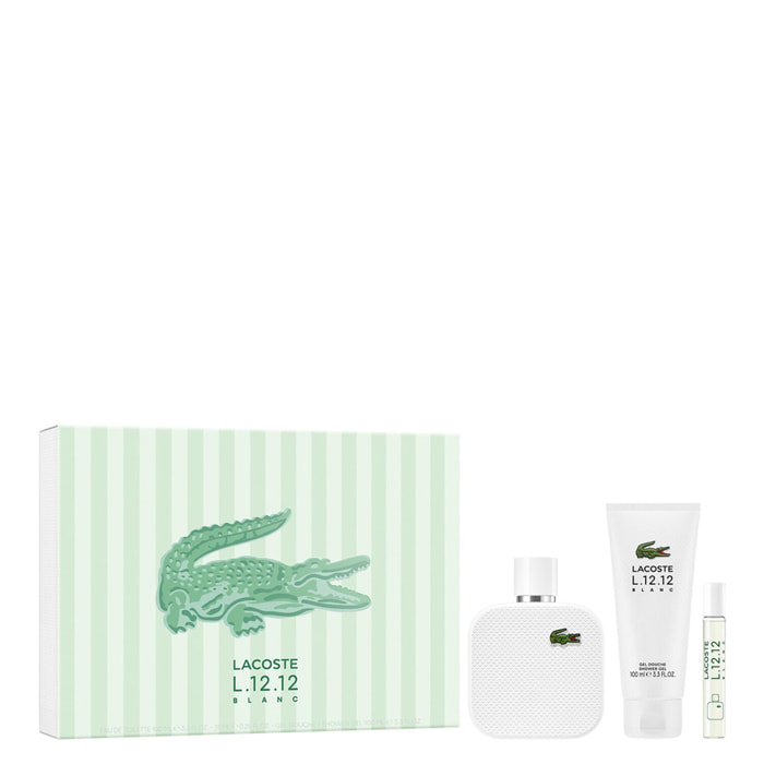 L.12.12 Blanc - Coffret Eau de Toilette 100ml + Vaporisateur 7,5ml et Gel Douche 100ml
