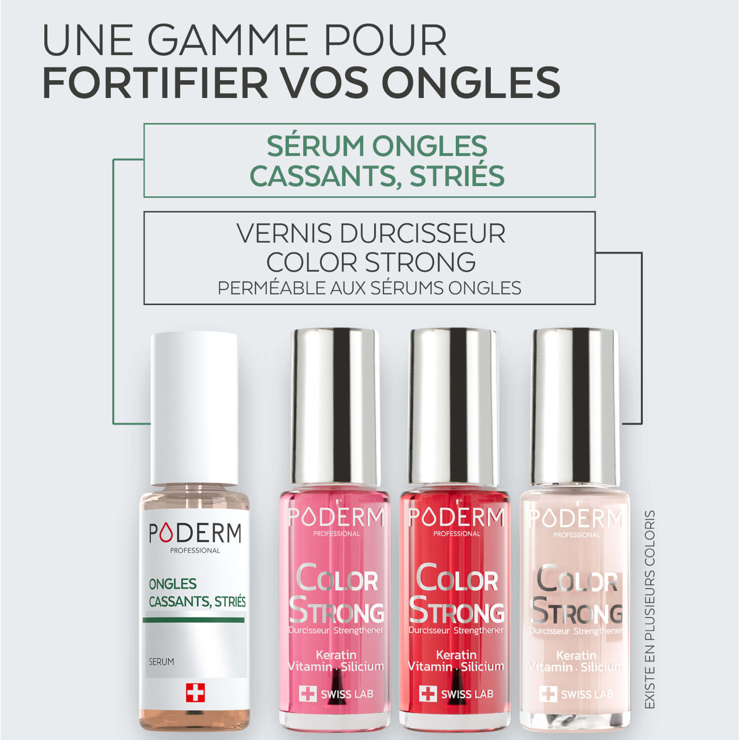 Color Strong - Vernis Durcisseur Kératine, Vitamine & Silicium Gloss Éclat