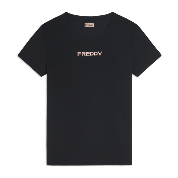 T-shirt regular in tessuto tecnico leggero