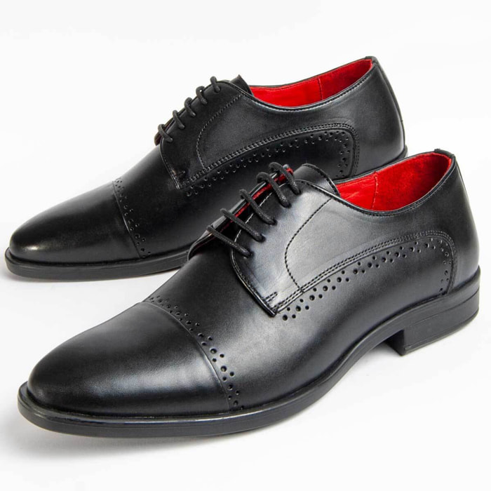 Zapato Oxford De Piel - Negro