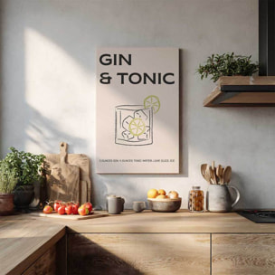 Tableau Gin and Tonic Toile imprimée