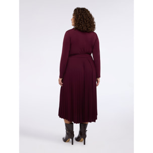 Fiorella Rubino - Vestido camisero POWER - Burgundy