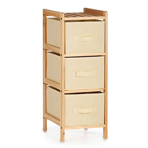 Mueble 3 cajones color crema colección kipit